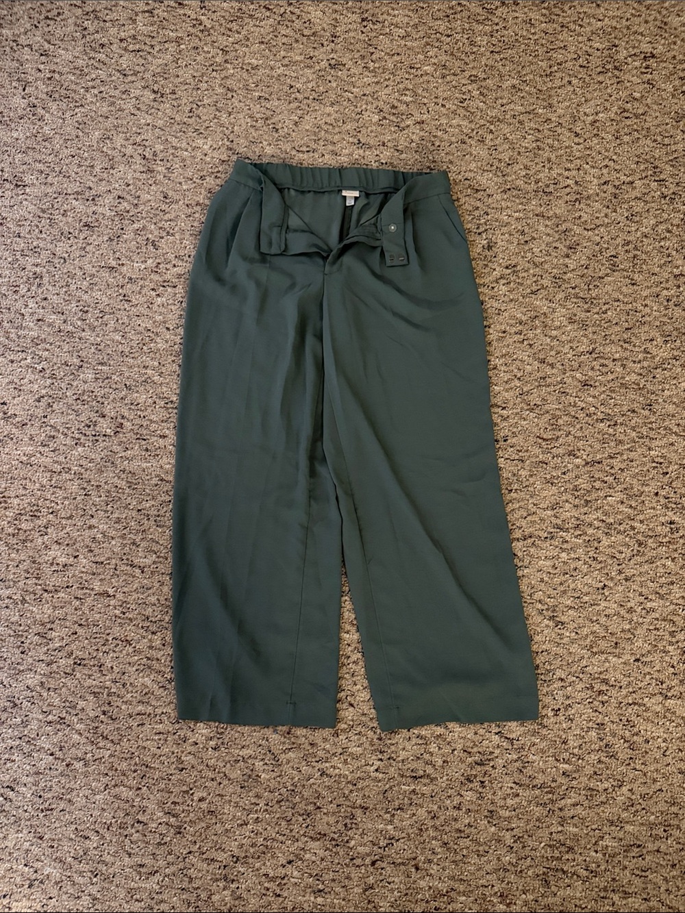 a new day Dark Green Wide Leg Cropped Pants